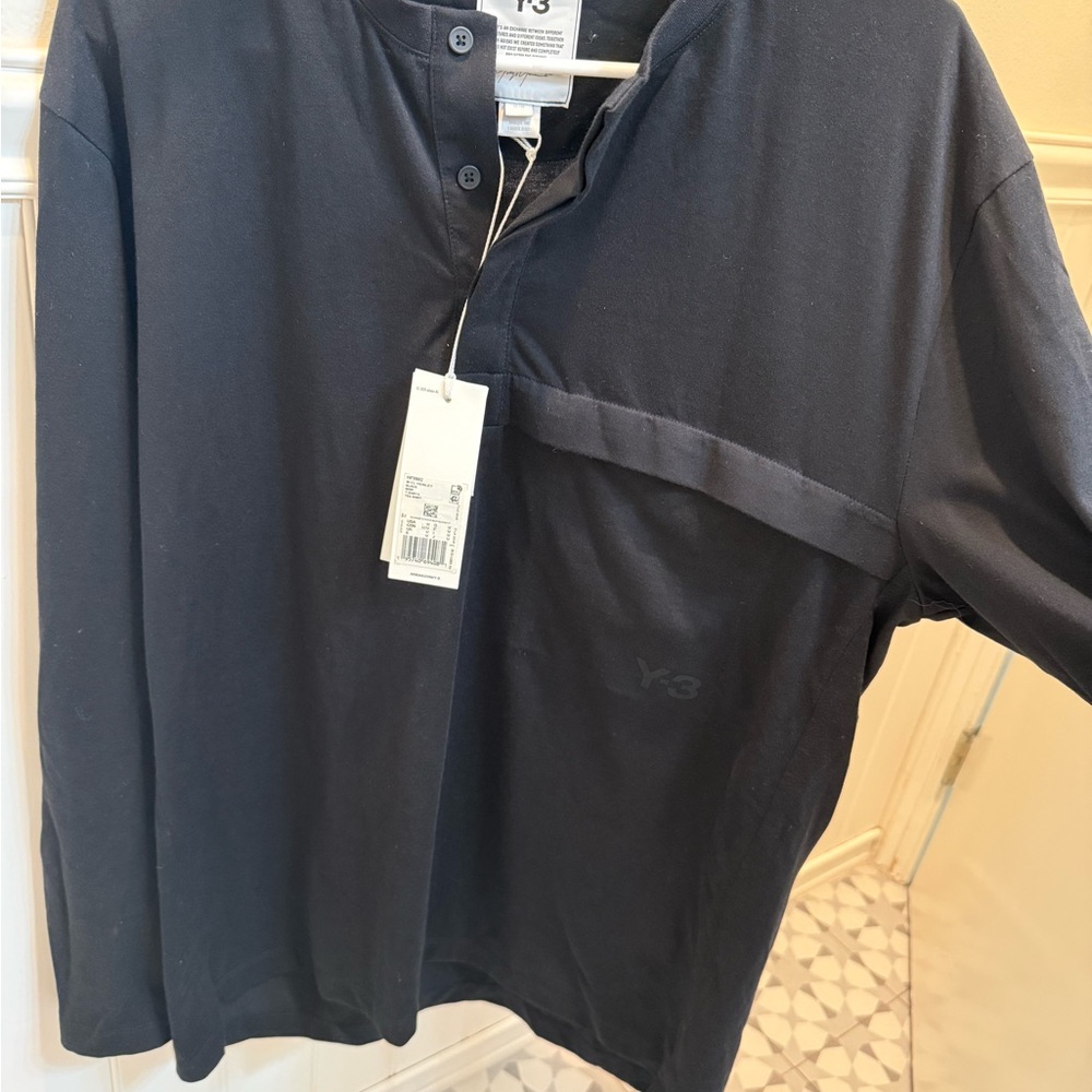 Adidas Y-3 Black Henley Shirt